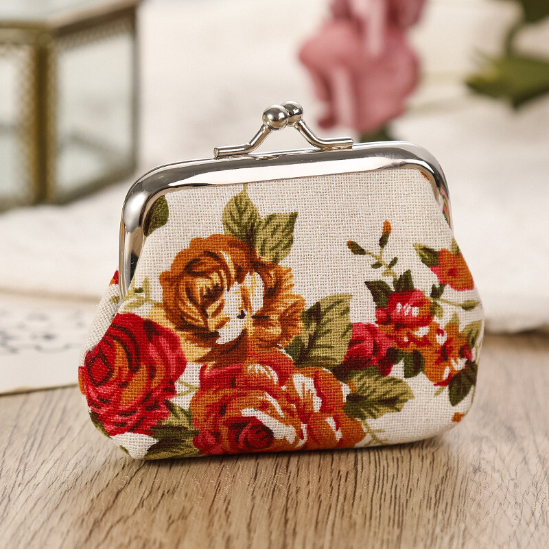 12 KOM. Modna torbica za novčiće od pamučnog ruža Slatke ljupke ženske torbice za sitniš, torbica za ključeve, torbica, mini torbica, suvenir
