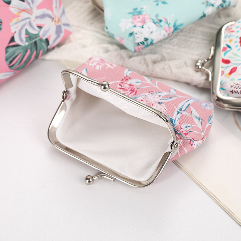 6 tk Moe PU-nahast mündikott lillekott Armsad armsad naised Väikesed rahakotid võtmehoidja ümbris rahakott minikott