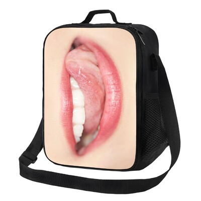 Dulce Sexy Pop Art Lips Geantă de prânz termoizolantă pentru femei Geantă termică Bento Box Copii Școlari