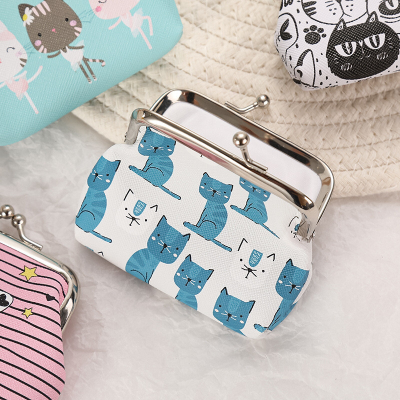 12 tk moe PU nahast mündikott Armas kiisu kass naine väike rahakotid võtmehoidja ümbris rahakott minikott suveniir