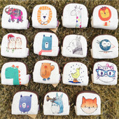 Portofel scurt drăguț pentru femei, vintage din pânză, cu monedă, cu cochilii