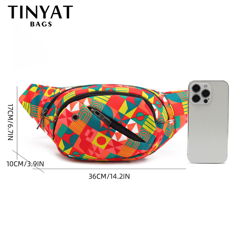 Tinyat Ženske torbe oko struka Šarene geometrijske torbe na rame Ženske torbe preko ramena Ženske torbe na prsima Tote torbe Torbe za pojas