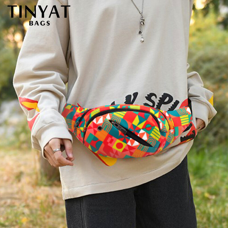 Tinyat Ženske torbe oko struka Šarene geometrijske torbe na rame Ženske torbe preko ramena Ženske torbe na prsima Tote torbe Torbe za pojas
