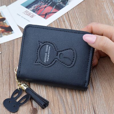 Rahakott Naiste luksusbränd 2020 Uus naiste rahakott lühike lukuga rahakott Armas kass Femlae minikott müntide jaoks Portefeuille Femme