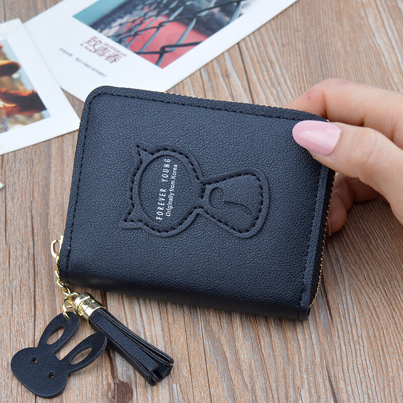 Rahakott Naiste luksusbränd 2020 Uus naiste rahakott lühike lukuga rahakott Armas kass Femlae minikott müntide jaoks Portefeuille Femme