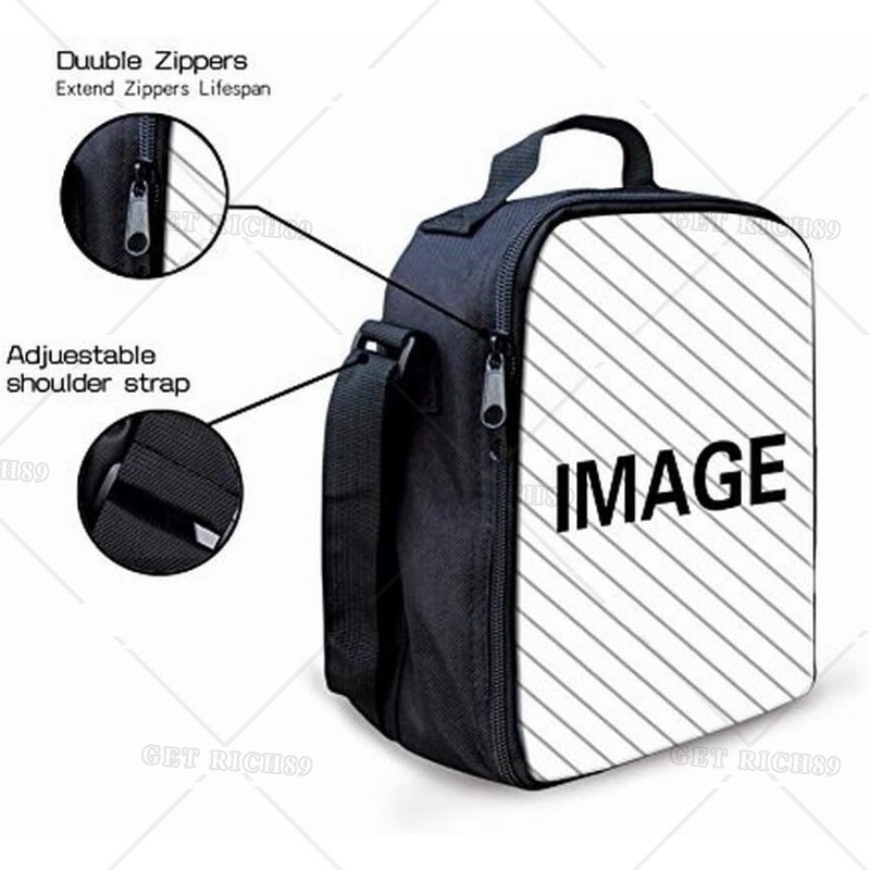 Päevalillesinine isoleeritud söögikott lastele poistele, tüdrukutele, reguleeritavad ja eemaldatavad lõunasöögikarbi kotikomplektid Tipe reisikooli jaoks