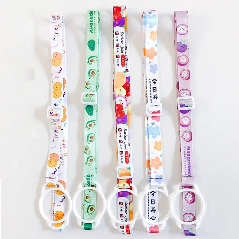 450 ml-es joghurtos műanyag vizes palack pánttal, aranyos karton Kawaii Tour gyümölcs ivós tejpalack Hordozható szivárgásmentes aranyos palack