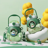 Kawaii Frog Belly jooginõud 1100 ml veetass suvine armas multikas kõrretass kaasaskantav suure mahutavusega joogitass laste veepudel