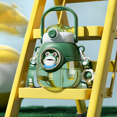 Kawaii Frog Belly jooginõud 1100 ml veetass suvine armas multikas kõrretass kaasaskantav suure mahutavusega joogitass laste veepudel