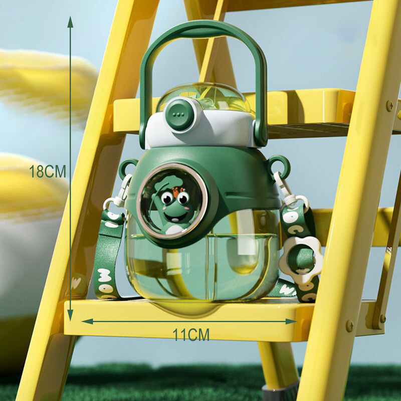 Kawaii Frog Belly jooginõud 1100 ml veetass suvine armas multikas kõrretass kaasaskantav suure mahutavusega joogitass laste veepudel