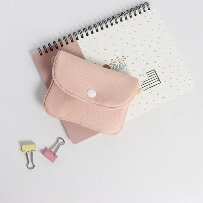 Kaasaskantav mündikott Uus ühevärviline minirahakott Kerge puuvillane kõrvaklapikott naiste võtmekoti reisikaardihoidja