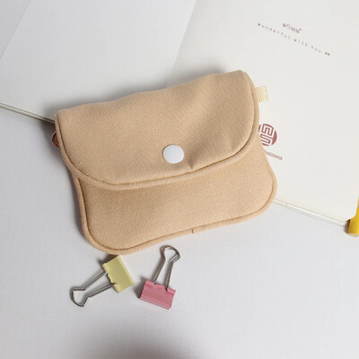 Kaasaskantav mündikott Uus ühevärviline minirahakott Kerge puuvillane kõrvaklapikott naiste võtmekoti reisikaardihoidja