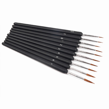 Memory Miniature Paint Brushes Set Професионална найлонова кука линия писалка Art Liner чертеж за акрилна акварелна боя Комплект четки