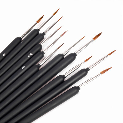 Memory Miniature Paint Brushes Set Професионална найлонова кука линия писалка Art Liner чертеж за акрилна акварелна боя Комплект четки