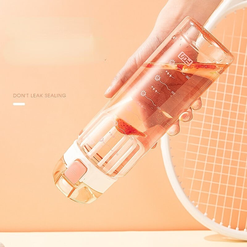 Sticla de apă din plastic de 650/850 ml pentru băut, ceai sport portabil, ceașcă de cafea, unelte de bucătărie, sticla de apă pentru copii, transparentă