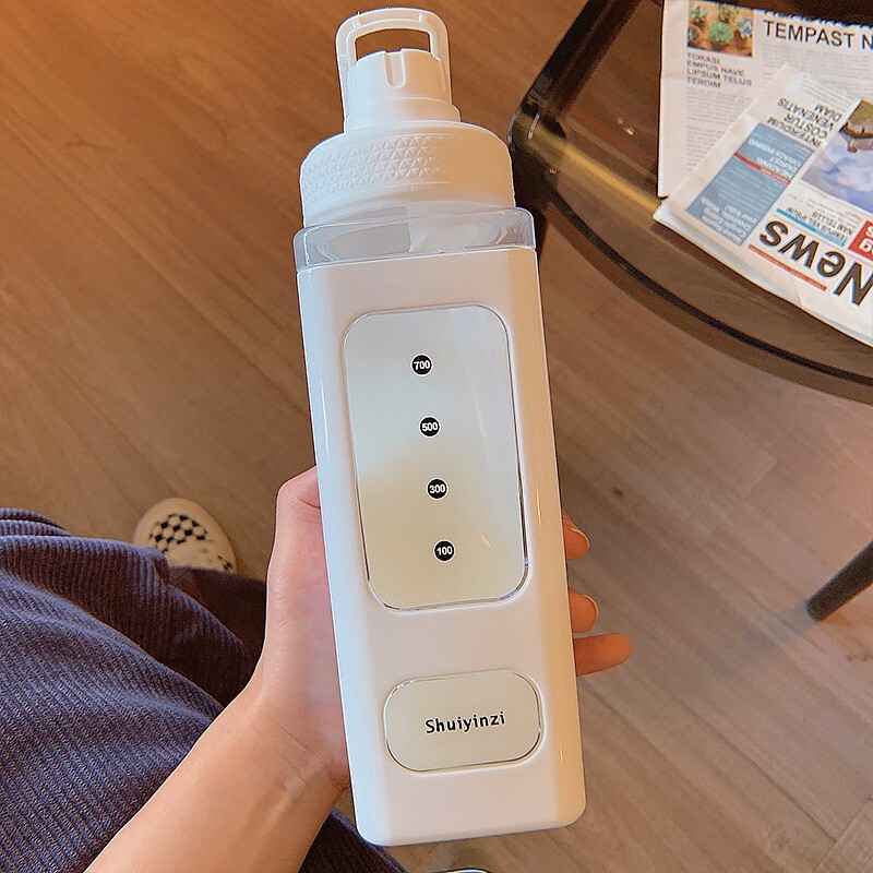 700/900 ml Kawaii pasztell vizes palack szalmával műanyag utazó tealé tejcsésze Hordozható aranyos shaker italos üveg ajándék