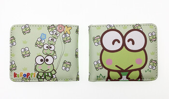 Miniso Sanrio Wallet Kawaii Cartoon keroppi PU Δερμάτινο πορτοφόλι με τσέπη νομισμάτων