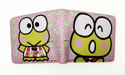 Portofel Miniso Sanrio Kawaii Cartoon keroppi Poșetă din piele PU cu buzunar pentru monede