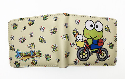 Portofel Miniso Sanrio Kawaii Cartoon keroppi Poșetă din piele PU cu buzunar pentru monede