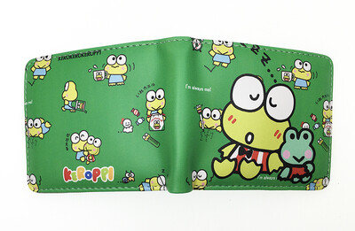 Portofel Miniso Sanrio Kawaii Cartoon keroppi Poșetă din piele PU cu buzunar pentru monede