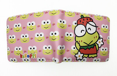 Portofel Miniso Sanrio Kawaii Cartoon keroppi Poșetă din piele PU cu buzunar pentru monede