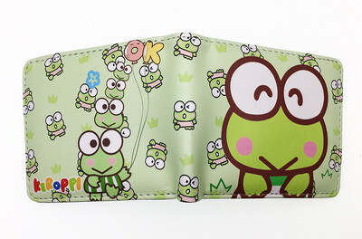 Portofel Miniso Sanrio Kawaii Cartoon keroppi Poșetă din piele PU cu buzunar pentru monede