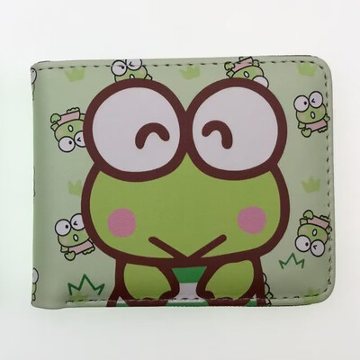 Miniso Sanrio Wallet Kawaii Cartoon keroppi PU Δερμάτινο πορτοφόλι με τσέπη νομισμάτων