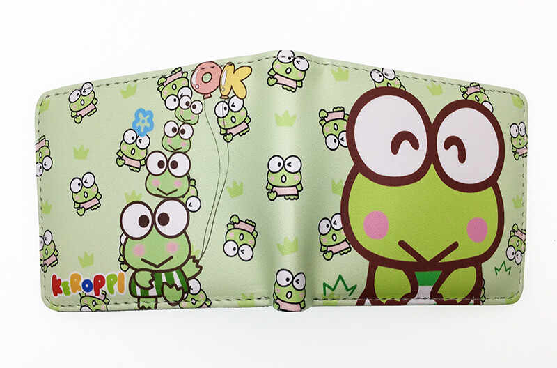 Portofel Miniso Sanrio Kawaii Cartoon keroppi Poșetă din piele PU cu buzunar pentru monede