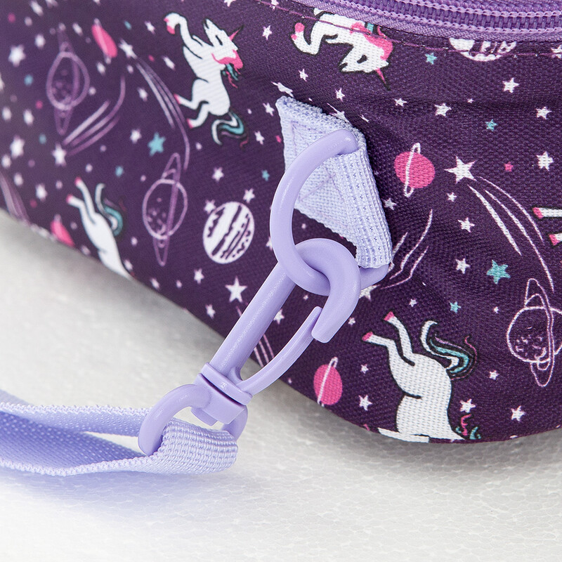 Geantă de prânz pentru copii cu imprimeu unicorn Cutie de prânz reutilizabilă cu suport extern pentru sticle, izolat dublu, rezistent la apă, pentru copii 3 ani+