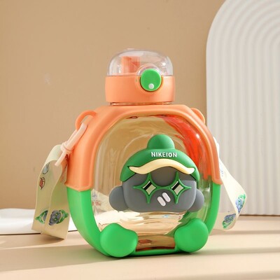 Elujõulised lastenukud suvel Kõrge esteetilise väärtusega Suure mahutavusega kaasaskantav kahesuuline õlgveepudel