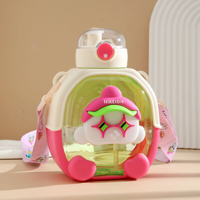 Elujõulised lastenukud suvel Kõrge esteetilise väärtusega Suure mahutavusega kaasaskantav kahesuuline õlgveepudel