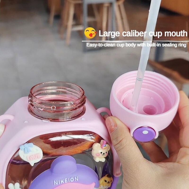 Elujõulised lastenukud suvel Kõrge esteetilise väärtusega Suure mahutavusega kaasaskantav kahesuuline õlgveepudel