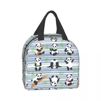 Χαριτωμένο Panda Bear Lunch Box Γυναικείες στεγανές κινούμενες εικόνες Ζώο θερμικό ψυγείο Τροφίμων μονωμένη τσάντα μεσημεριανού Παιδιά Σχολικός μαθητής