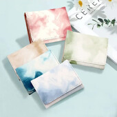 Lipsuvärviga Kolm kokkupandavat rahakotti naistele Mood Värsked lühikesed rahakotid Kaardihoidjad Värviline Halo värvimine Müntide rahakotid Naiste rahakott