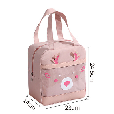 Lõunakarbikott Lastele Naiste lõunakotid Armsad isoleeritud lõunasöögikarbikott Kangaskotid Piknikukotid Külmekott Сумка Холодильник 보냉백