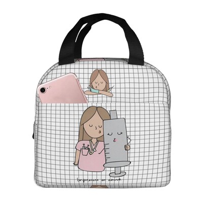 Cartoon Ladies Nurse Doctor lõunakarbid Armas lõunakott õele Kvaliteetne isoleeritud toidukonteiner välitegevusteks