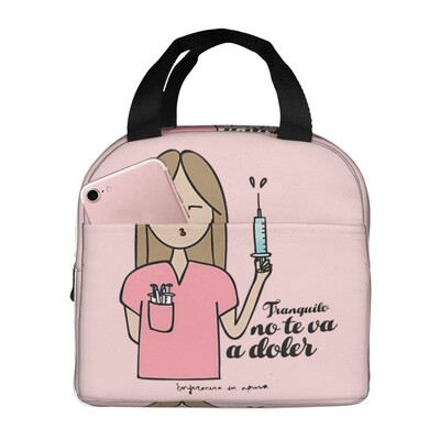 Cartoon Ladies Nurse Doctor lõunakarbid Armas lõunakott õele Kvaliteetne isoleeritud toidukonteiner välitegevusteks