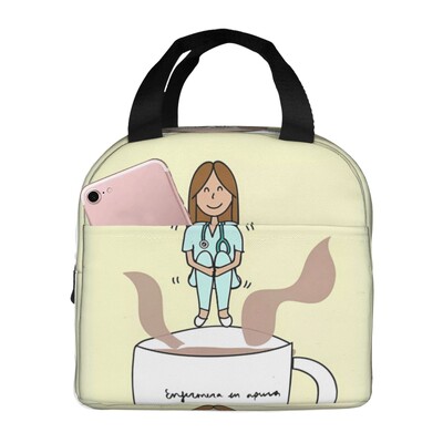 Cartoon Ladies Nurse Doctor lõunakarbid Armas lõunakott õele Kvaliteetne isoleeritud toidukonteiner välitegevusteks