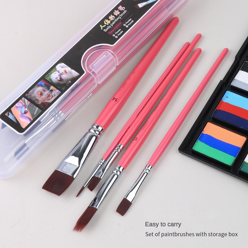 17 tk inimkeha maalimise pintslid näomaalingute pintslid reljeefsed laste näomaalingute pintslid professionaalse kunsti tarvik