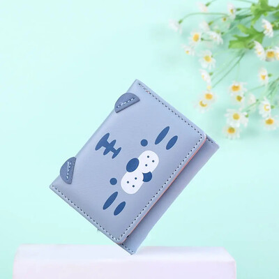 Multifilmi mini-tiiger-müntide rahakotid, PU-nahast mitme kaardi pesa rahakott Moodne naiste lühike rahakott krediitkaart