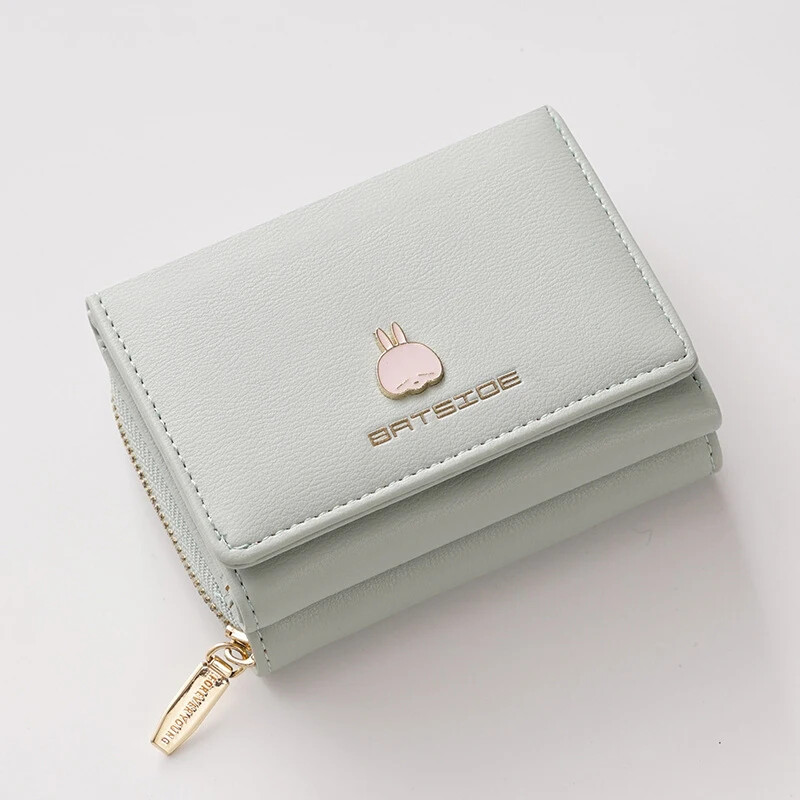 2024 Cartoon ruudukujuline tõmblukuga Hasp PU nahast armsad rahakotid naistele, kvaliteetne rahakott meestele