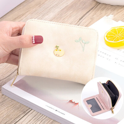 Сладък портфейл Ins Портмонета за монети Дамски чанти за сладки пари Студентски Универсални преносими мини квадратни портфейли Портмоне за закопчаване Клъч чанта