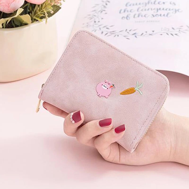 Сладък портфейл Ins Портмонета за монети Дамски чанти за сладки пари Студентски Универсални преносими мини квадратни портфейли Портмоне за закопчаване Клъч чанта