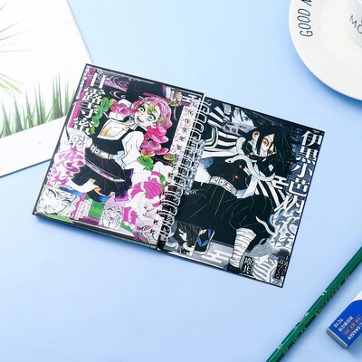 Demonų eskizų knygelė Anime užrašų knygelė Tvarkaraščiai Kanceliarinės prekės Mokyklinės reikmenys Stacionarios Kawaii žurnalo užrašų knygelė Kamado Nezuko