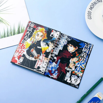Demonų eskizų knygelė Anime užrašų knygelė Tvarkaraščiai Kanceliarinės prekės Mokyklinės reikmenys Stacionarios Kawaii žurnalo užrašų knygelė Kamado Nezuko