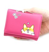 Portofele drăguțe de desene animate pentru femei cu suport pentru card Mutil Portofel scurt de designer de lux Poșetă cu monede în trei ori Poșetă retro Poșetă pentru femei