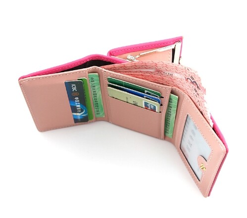 Portofele drăguțe de desene animate pentru femei cu suport pentru card Mutil Portofel scurt de designer de lux Poșetă cu monede în trei ori Poșetă retro Poșetă pentru femei