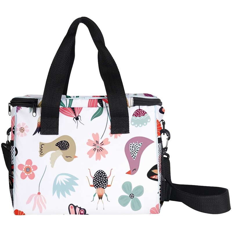 Hip Hop, flori populare, fluturi, insecte, imprimate 3D, geantă de prânz, mai mare, izolație termică, genți pentru alimente, pungi de gheață