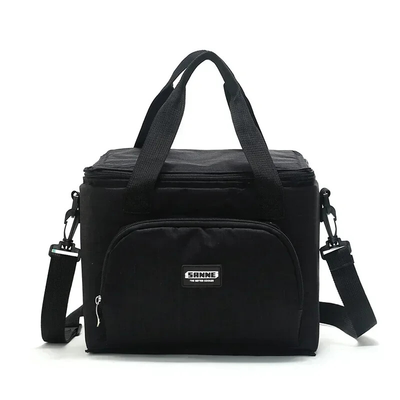 Чанта за обяд Преносима термоизолирана чанта за храна през рамо за обяд Голям охладител Чанти за пикник Кутия за жени Мъже Термо чанта