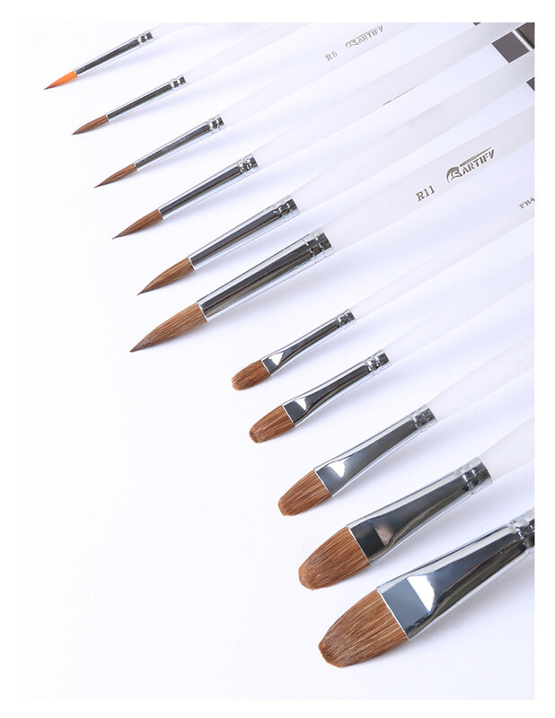 Esmaklassiline 11 tk akvarellipintslikomplekt läbipaistev pliiatsihoidja Hobuse juuksevärvi pintsliga pliiats raudkast maalimine lastele kingitused kunstitarbed